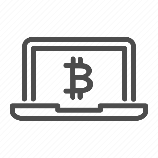 Bitcoin, business, computer, laptop, notebook, screen, personal icon - Download on Iconfinder