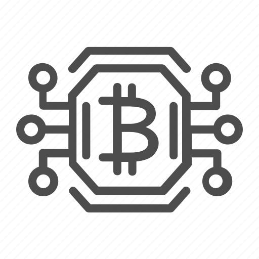 Bitcoin, chip, digital, microchip, asic, electronic, compute icon - Download on Iconfinder