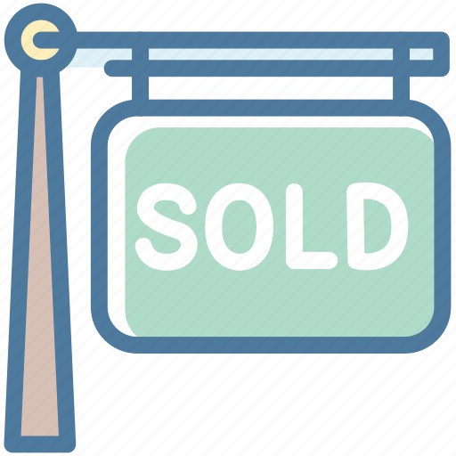 House, property, sign, sold icon - Download on Iconfinder