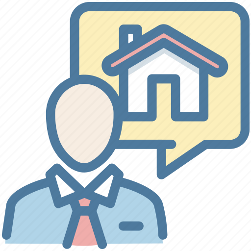 Agent, chat, house, talk icon - Download on Iconfinder
