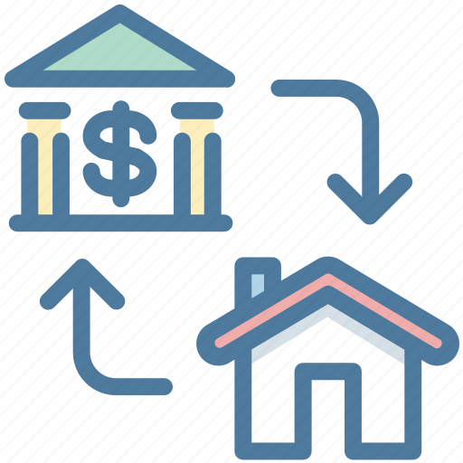 Bank, business, finance, house, property, transfer icon - Download on Iconfinder