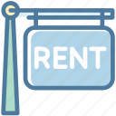 house, property, rent, sign