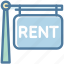 house, property, rent, sign 