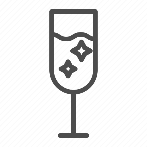 Champagne, glass, drink, silhouette, wineglass, beverage, alcohol icon - Download on Iconfinder