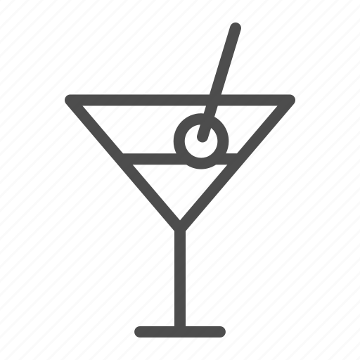 Martini, glass, cocktail, alcohol, wineglass, cherry, drink icon - Download on Iconfinder