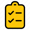 list, checklist, document, clipboard, menu, paper, file, task, report