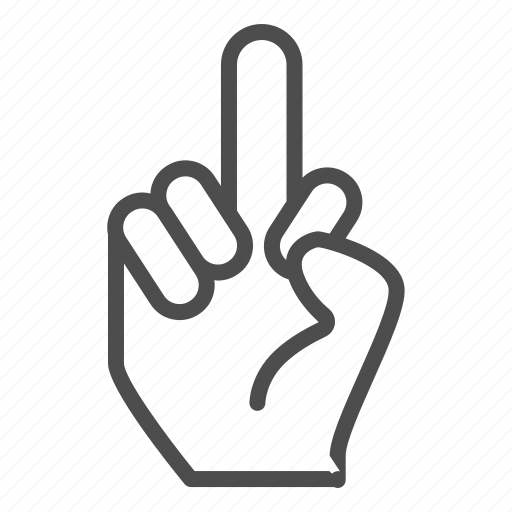 Hand, gesture, bad, pointer, finger, middle, antisocial icon - Download on Iconfinder