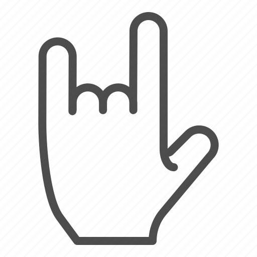 Hand, rock, music, finger, gesture, roll, heavy icon - Download on Iconfinder