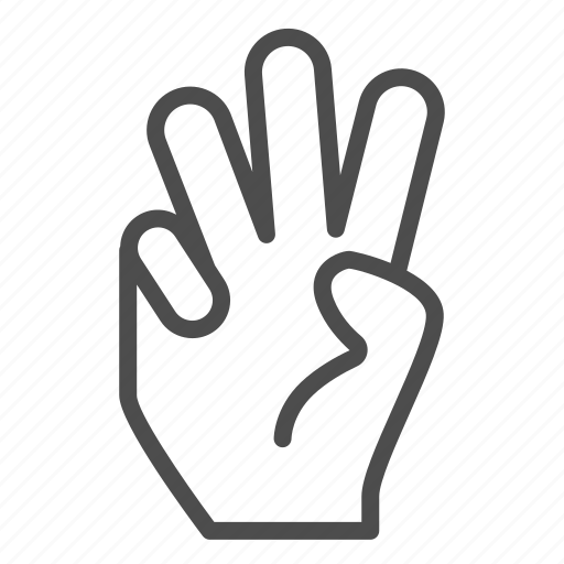 Three, hand, gesture, palm, thumb, up, finger icon - Download on Iconfinder