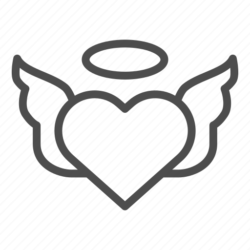 Angel, heart, love, romantic, valentine, wing, holy icon - Download on Iconfinder