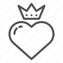 crown, heart, love, queen, decorative, king, passion, romantic, gold