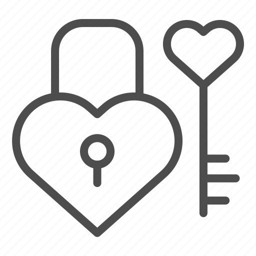 Heart, love, romantic, valentine, key, lock, passion icon - Download on Iconfinder