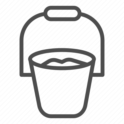Bucket, container, can, cleanup, garbage, handle, pail icon - Download on Iconfinder