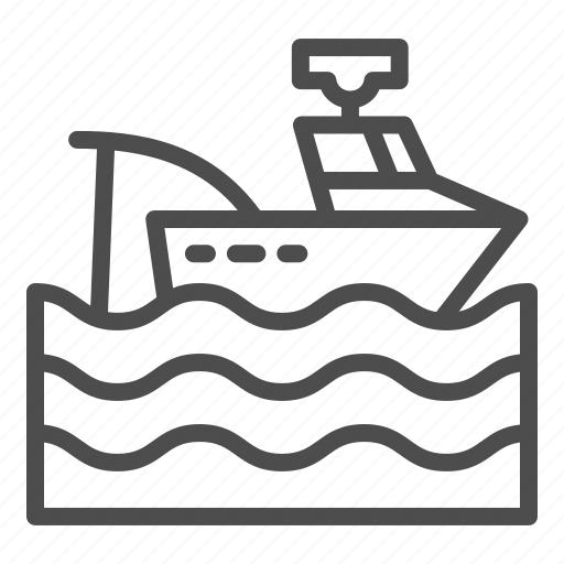 Boat, fishing, nautical, sea, ship, vessel, wave icon - Download on Iconfinder
