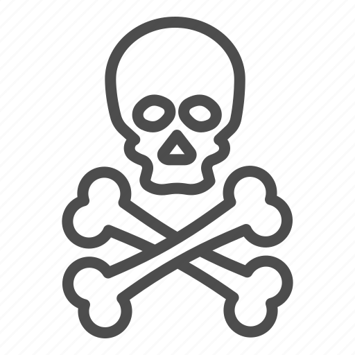 Roger, bone, poison, cross, danger, fear, scull icon - Download on Iconfinder