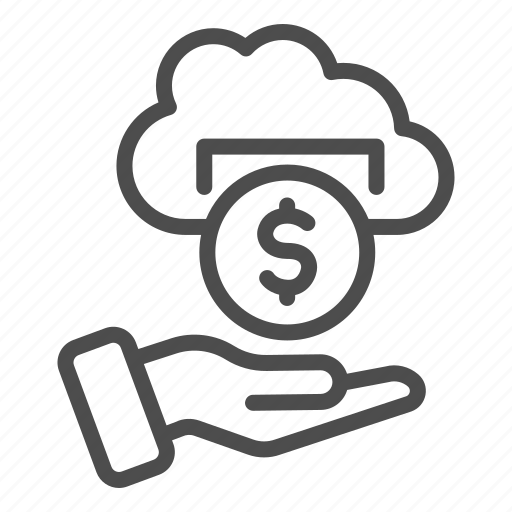 Hand, money, cloud, dollar, investment, bank, coin icon - Download on Iconfinder