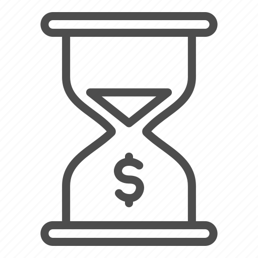 Hourglass, clock, sand, glass, hour, dollar, time icon - Download on Iconfinder
