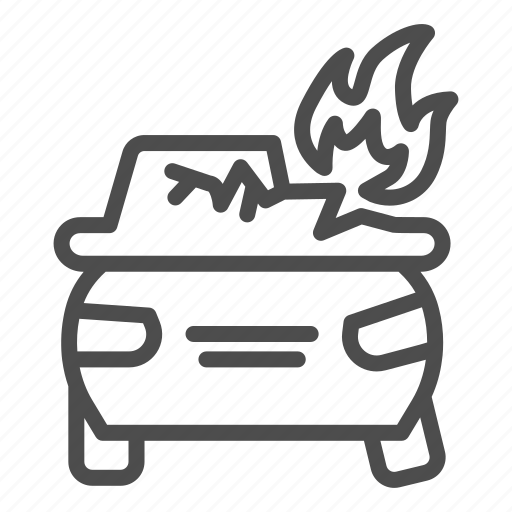 Burn, car, vehicle, fire, insurance, road, accident icon - Download on Iconfinder