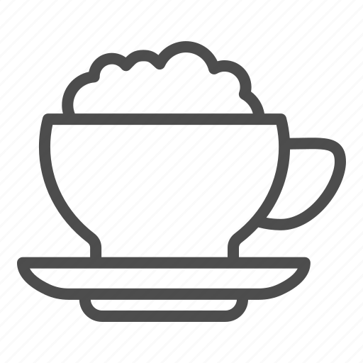 Cream, drink, cappuccino, beverage, foam, plate, ceramic icon - Download on Iconfinder