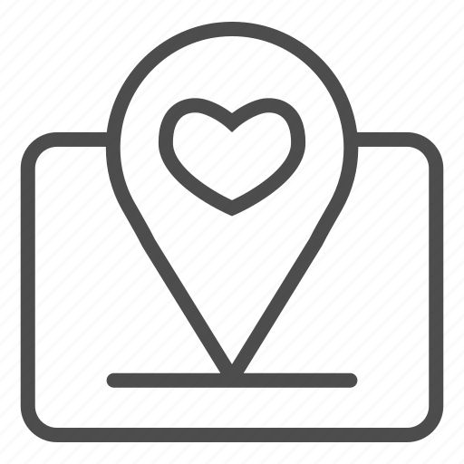 Map, heart, love, location, point, place, position icon - Download on Iconfinder