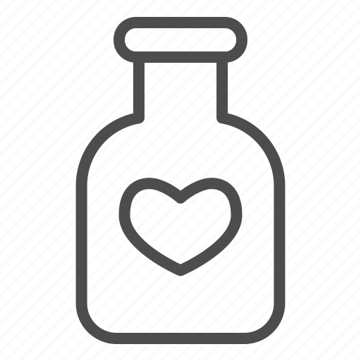 Potion, heart, love, valentine, drink, romantic, bottle icon - Download on Iconfinder