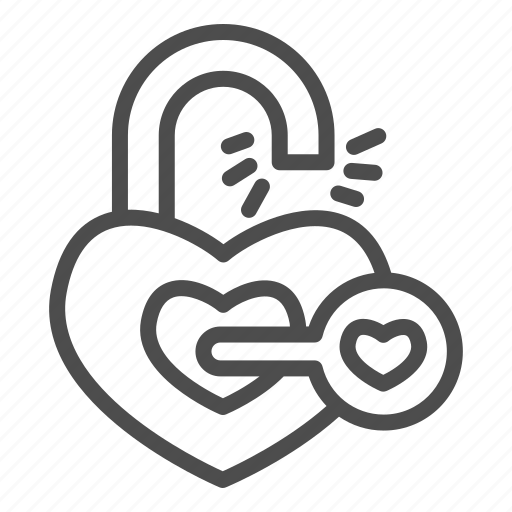 Heart, key, lock, love, romantic, unlock, valentine icon - Download on Iconfinder