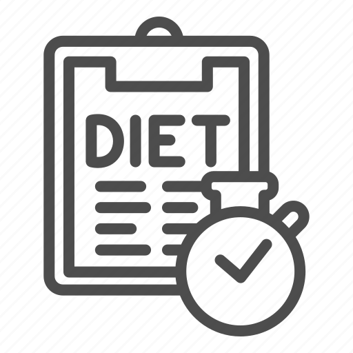 Menu, food, plan, weight, meal, diet, clock icon - Download on Iconfinder