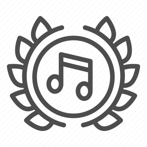 Music, leaf, traditional, note, emblem, plant, branch icon - Download on Iconfinder