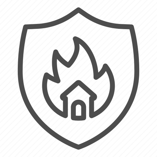 Fire, safety, insurance, protection, secure, emblem, house icon - Download on Iconfinder