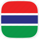 gambia, flag, gm, the