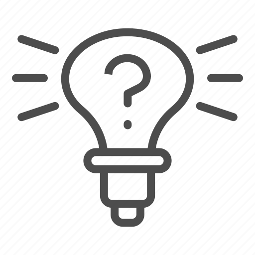 Bulb, idea, question, solution, lightbulb, light, lamp icon - Download on Iconfinder