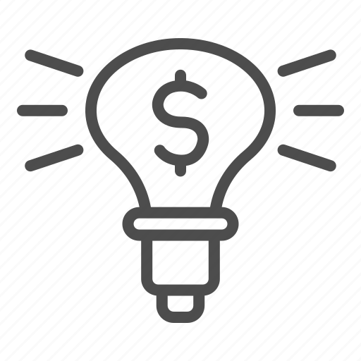 Money, dollar, bulb, lightbulb, glass, shine, light icon - Download on Iconfinder