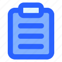 clipboard, document, interface, paper, paste