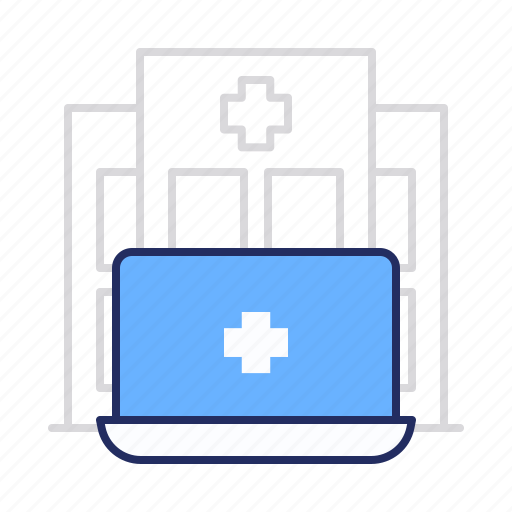 Laptop, medicine, site icon - Download on Iconfinder