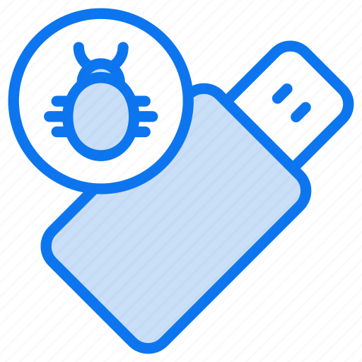 Virus, usb, malware, danger, usb-bug, security, flash-drive icon - Download on Iconfinder