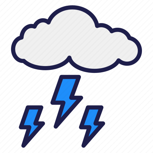 Storm, weather, cloud, lighting, thunder, rain, forcast icon - Download on Iconfinder