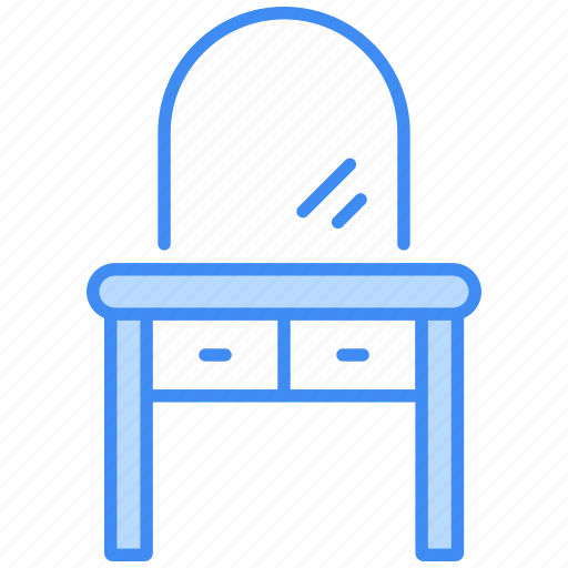 Dressing table, furniture, mirror, interior, table, cabinet, mirror-table icon - Download on Iconfinder