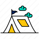 camp, camping, tent, travel, adventure, outdoor, fire, nature, vacation