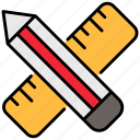 pencil and ruler, pencil, ruler, tool, education, drawing-tools, measuring-tool, draw