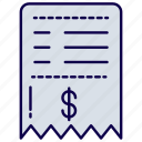 receipt, bill, invoice, payment, money, finance, shopping, business, document