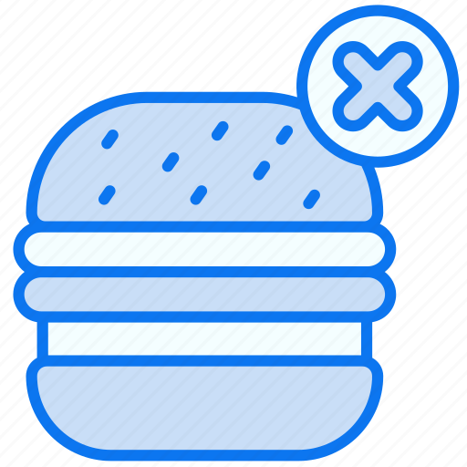 No burger, no-fast-food, no-junk-food, no-food, forbidden, stop-fast-food, burger icon - Download on Iconfinder