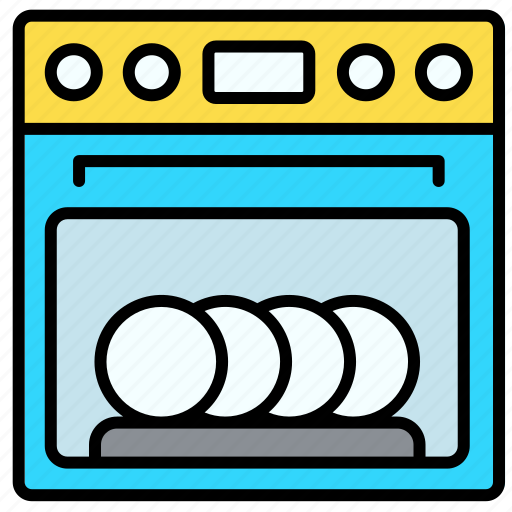 Dishwasher, kitchen, dish, washing, household, clean, dishwashing icon - Download on Iconfinder