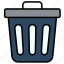 trash can, recycle-bin, trash, garbage, bin, trash-bin, dustbin, recycle, garbage-can, remove 