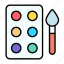 paint, brush, color, painting, art, tool, design, drawing, paint-brush, graphic 