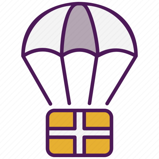 Parachute, balloon, air, skydiving, delivery, travel, air-balloon icon - Download on Iconfinder