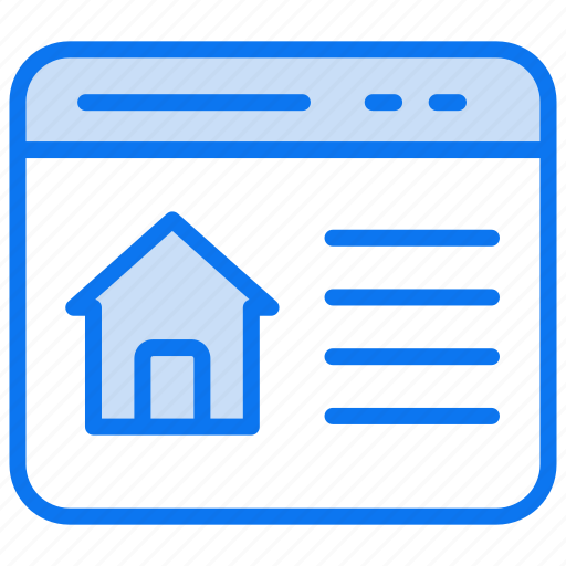 Home, website, online real estate, property website, real-estate, real estate website, online property icon - Download on Iconfinder