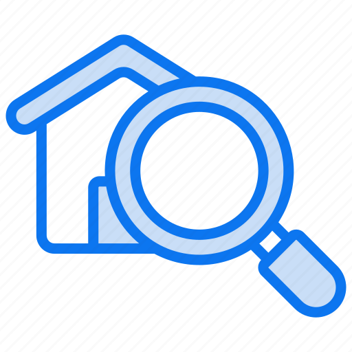 Search, property, real-estate, home, magnifier, find, house icon - Download on Iconfinder