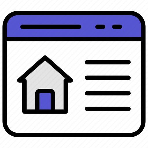Home, website, online real estate, property website, real-estate, real estate website, online property icon - Download on Iconfinder