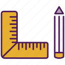ruler, tool, scale, pencil, measure, education, geometry, pen, drawing