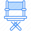 director chair, chair, cinema, furniture, movie, director, folding-chair, seat, studio-chair